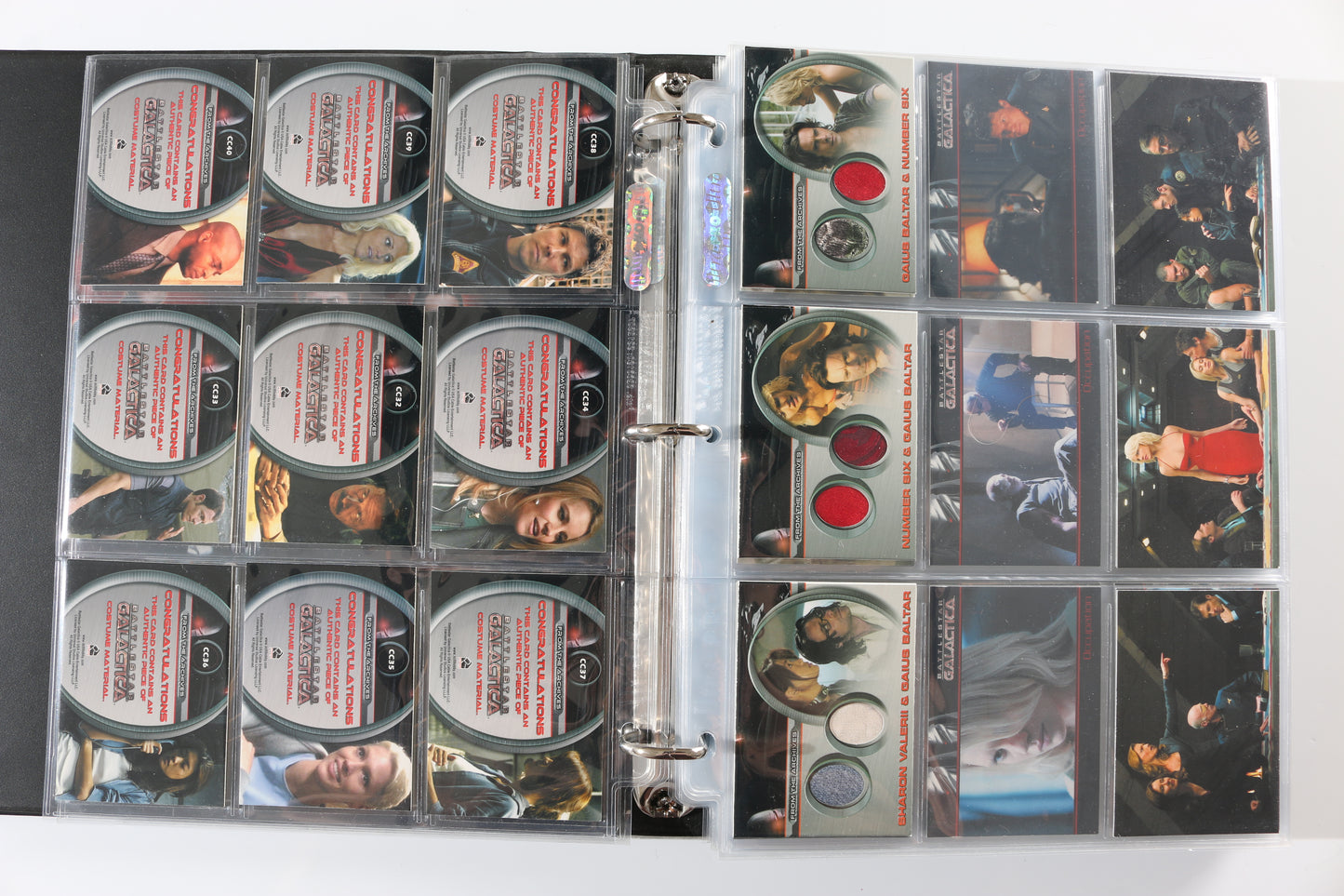 
                  
                    Battlestar Galactica Rittenhouse Trading Cards 246pc LOT with 52 Cards Signed by Edward James Olmos, Mary McDonnell, Katee Sackhoff, Jamie Bamber, James Callis, Tricia Helfer, Grace Park, Michael Hogan, Aaron Douglas, Michael Trucco, & More
                  
                