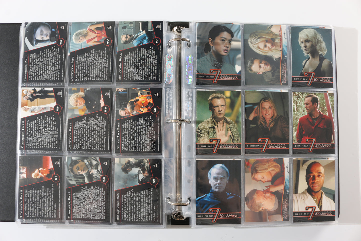 
                  
                    Battlestar Galactica Rittenhouse Trading Cards 246pc LOT with 52 Cards Signed by Edward James Olmos, Mary McDonnell, Katee Sackhoff, Jamie Bamber, James Callis, Tricia Helfer, Grace Park, Michael Hogan, Aaron Douglas, Michael Trucco, & More
                  
                