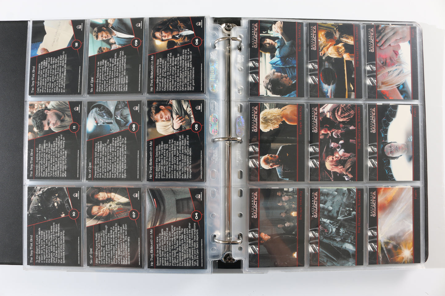 
                  
                    Battlestar Galactica Rittenhouse Trading Cards 246pc LOT with 52 Cards Signed by Edward James Olmos, Mary McDonnell, Katee Sackhoff, Jamie Bamber, James Callis, Tricia Helfer, Grace Park, Michael Hogan, Aaron Douglas, Michael Trucco, & More
                  
                