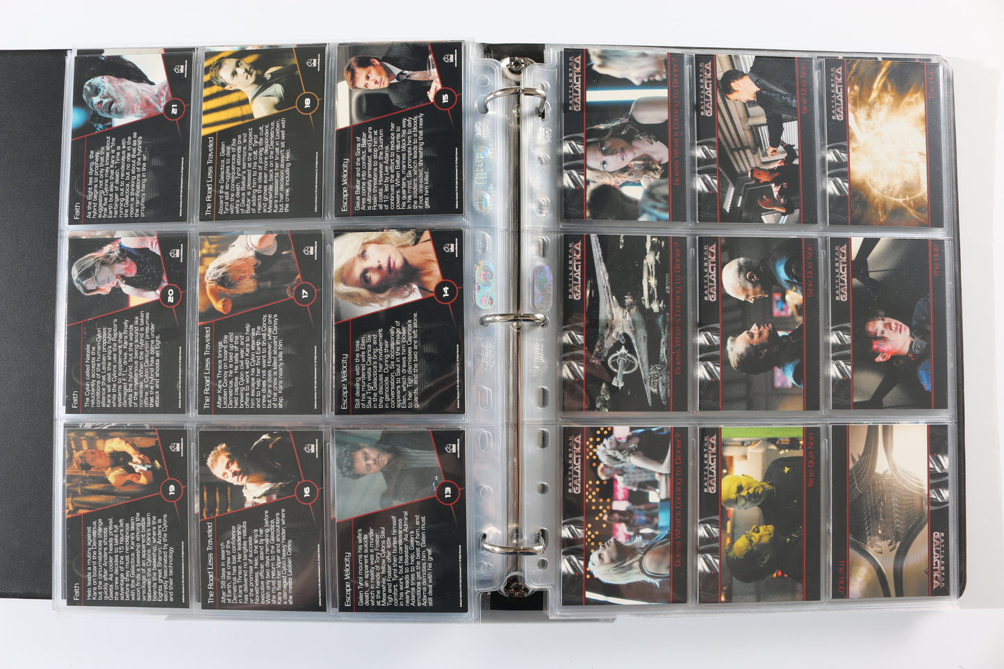 
                  
                    Battlestar Galactica Rittenhouse Trading Cards 246pc LOT with 52 Cards Signed by Edward James Olmos, Mary McDonnell, Katee Sackhoff, Jamie Bamber, James Callis, Tricia Helfer, Grace Park, Michael Hogan, Aaron Douglas, Michael Trucco, & More
                  
                