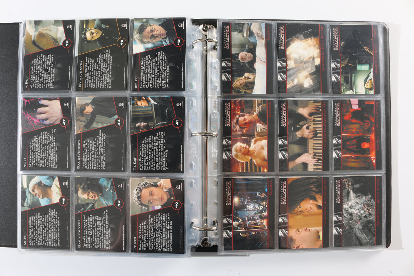 
                  
                    Battlestar Galactica Rittenhouse Trading Cards 246pc LOT with 52 Cards Signed by Edward James Olmos, Mary McDonnell, Katee Sackhoff, Jamie Bamber, James Callis, Tricia Helfer, Grace Park, Michael Hogan, Aaron Douglas, Michael Trucco, & More
                  
                