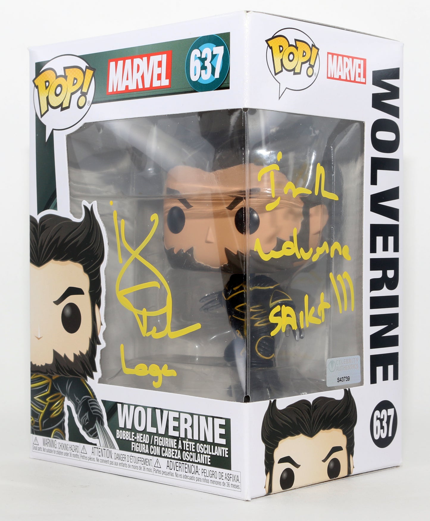 
                  
                    Hugh Jackman as Logan / Wolverine in X-Men: The Last Stand (Celebrity Authentics) Signed Funko POP! #637 with Character Name & Quote
                  
                