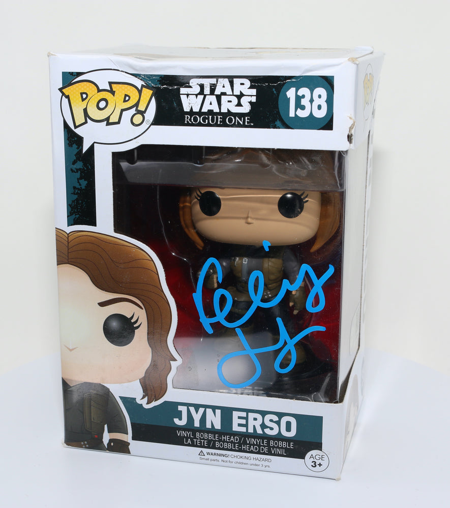 
                  
                    Felicity Jones as Jyn Erso in Rogue One: A Star Wars Story (SWAU Authenticated) Signed Funko POP! #138
                  
                