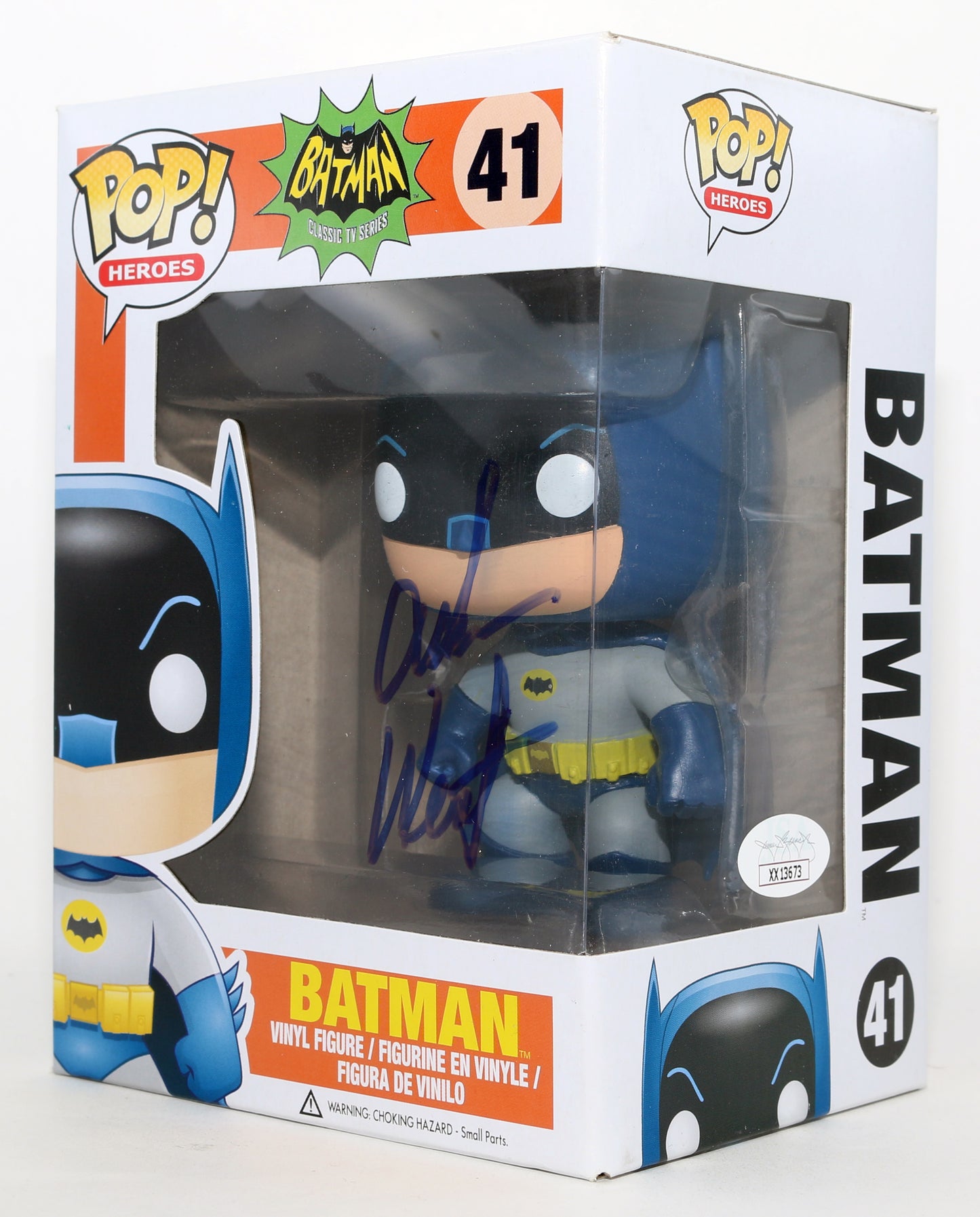 
                  
                    Adam West as Batman in Batman 1966 (JSA) Signed Funko POP! #41
                  
                