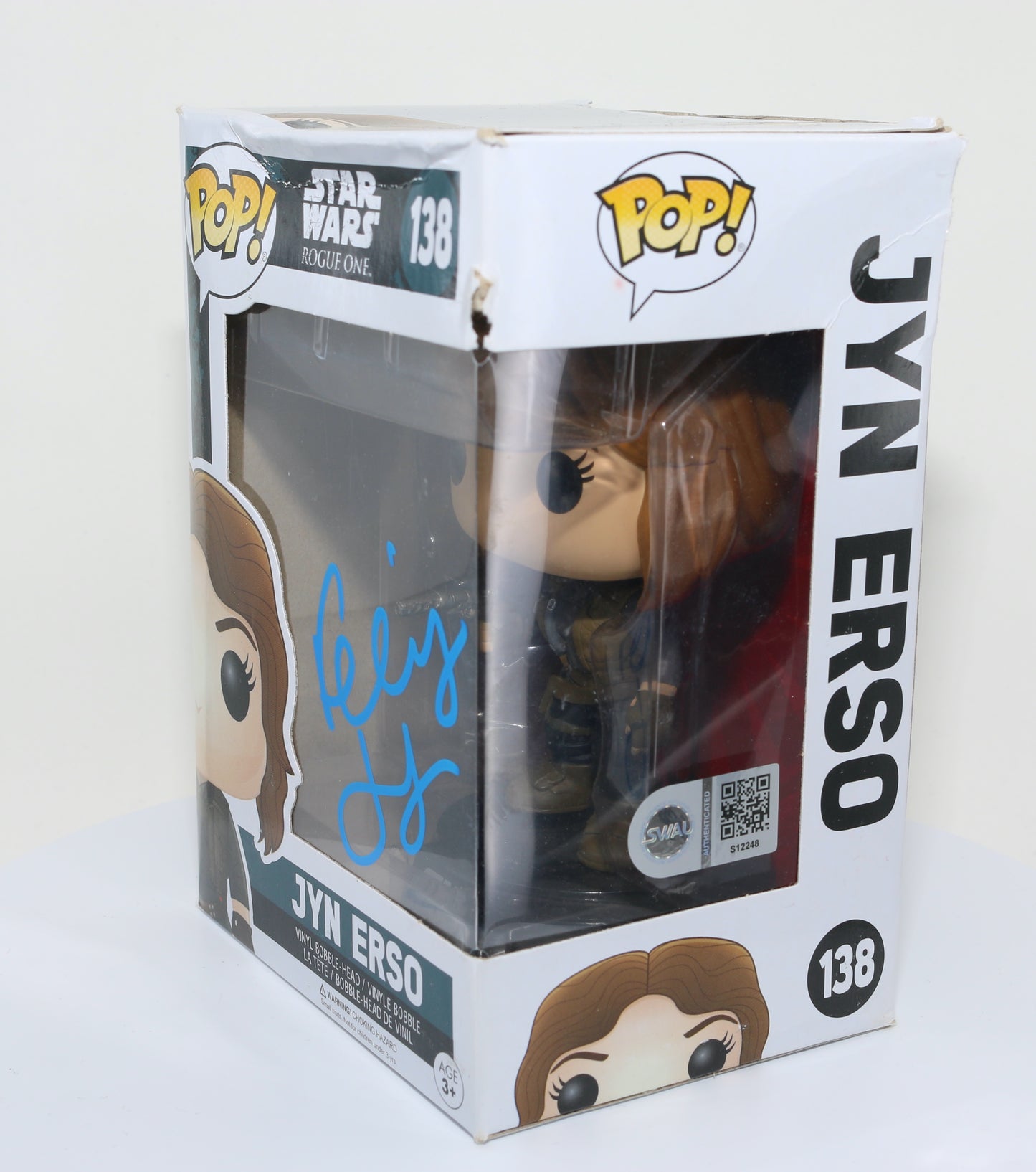 
                  
                    Felicity Jones as Jyn Erso in Rogue One: A Star Wars Story (SWAU Authenticated) Signed Funko POP! #138
                  
                