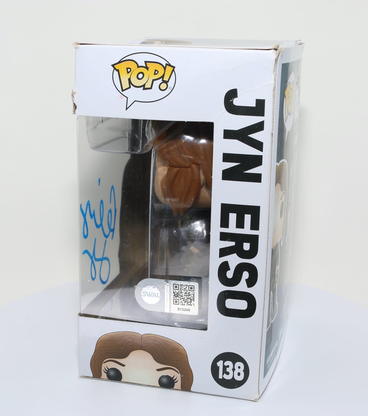 
                  
                    Felicity Jones as Jyn Erso in Rogue One: A Star Wars Story (SWAU Authenticated) Signed Funko POP! #138
                  
                