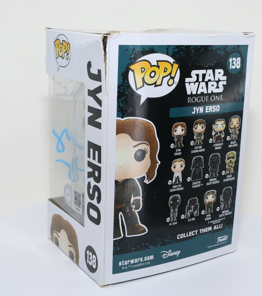 
                  
                    Felicity Jones as Jyn Erso in Rogue One: A Star Wars Story (SWAU Authenticated) Signed Funko POP! #138
                  
                