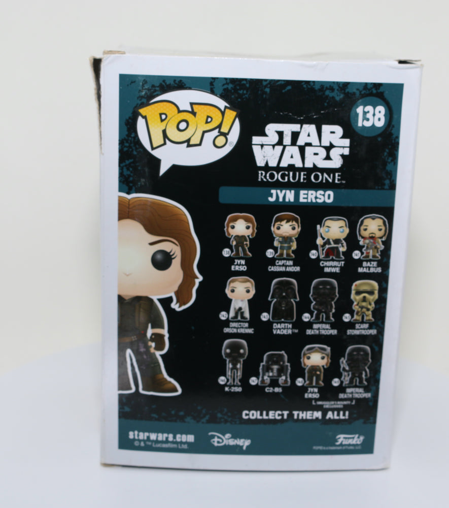 
                  
                    Felicity Jones as Jyn Erso in Rogue One: A Star Wars Story (SWAU Authenticated) Signed Funko POP! #138
                  
                