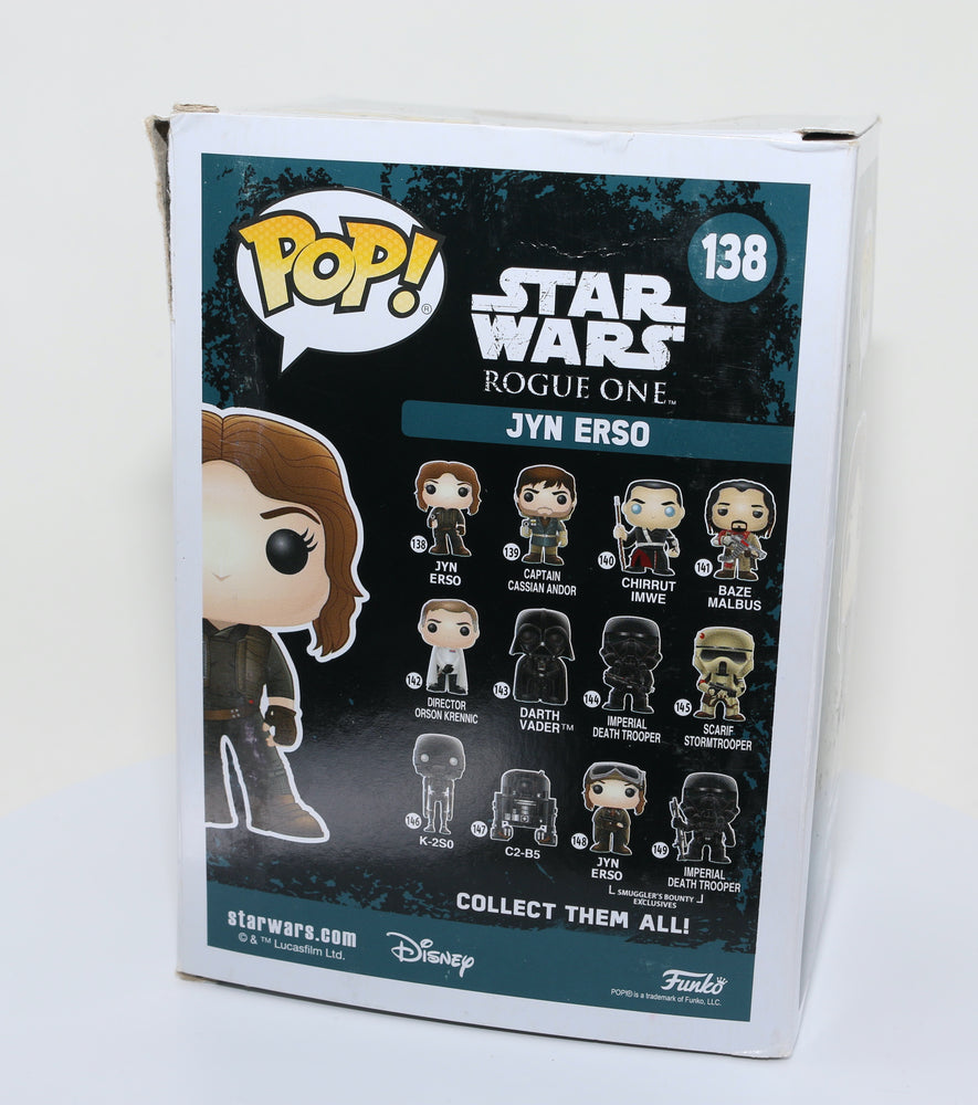 
                  
                    Felicity Jones as Jyn Erso in Rogue One: A Star Wars Story (SWAU Authenticated) Signed Funko POP! #138
                  
                