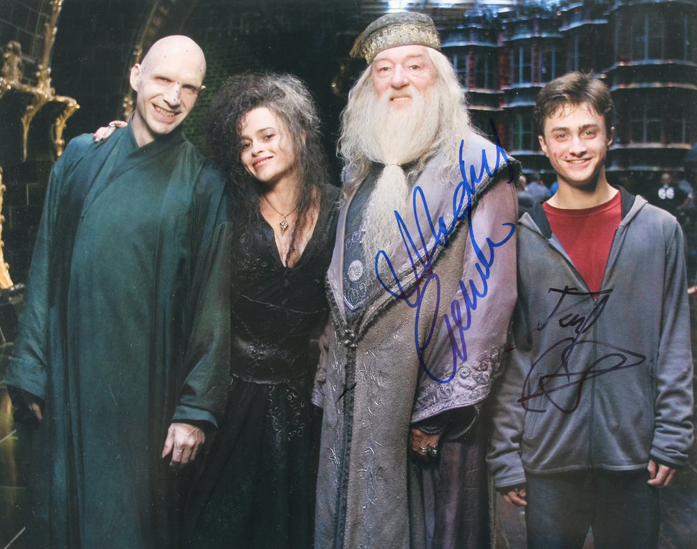 Daniel Radcliffe as Harry Potter & Michael Gambon as Professor Albus Dumbledore in Harry Potter and The Order of the Phoenix Signed 11x14 Photo