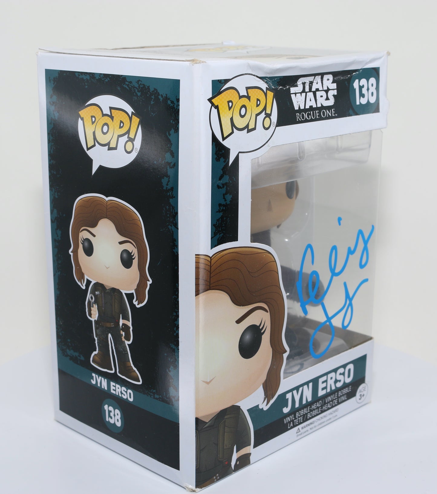 
                  
                    Felicity Jones as Jyn Erso in Rogue One: A Star Wars Story (SWAU Authenticated) Signed Funko POP! #138
                  
                