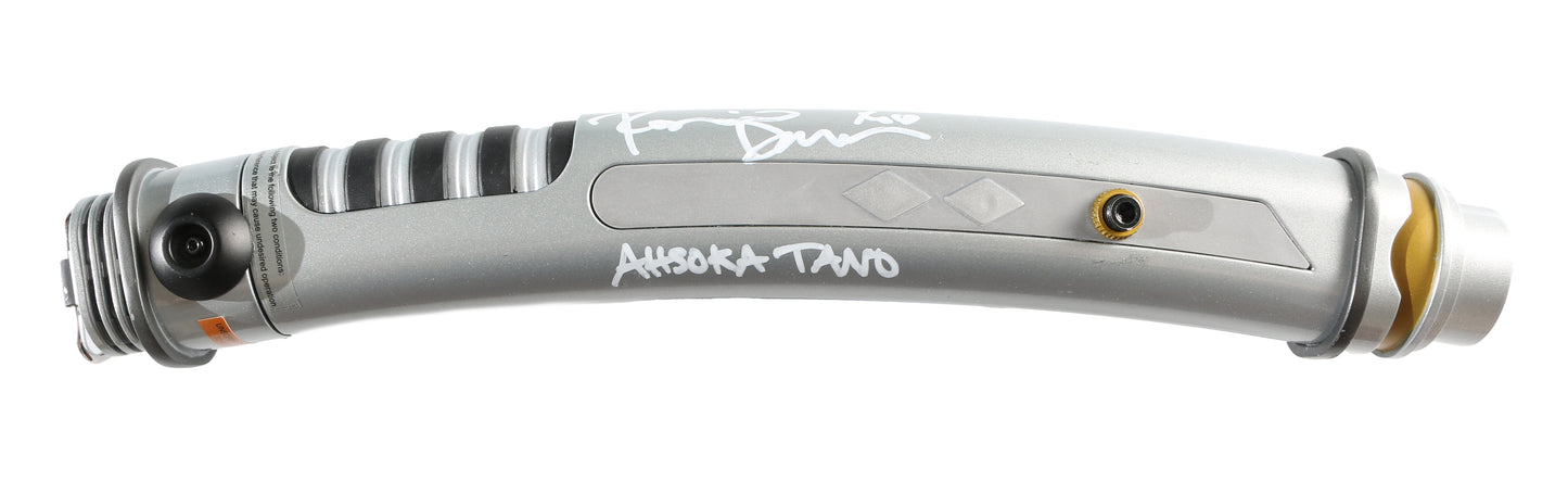 
                  
                    Ahsoka Tano from Star Wars: Rebels & the Mandalorian Disney Galaxy's Edge Prop Replica Legacy Lightsaber Signed by Ashley Eckstein & Rosario Dawson
                  
                