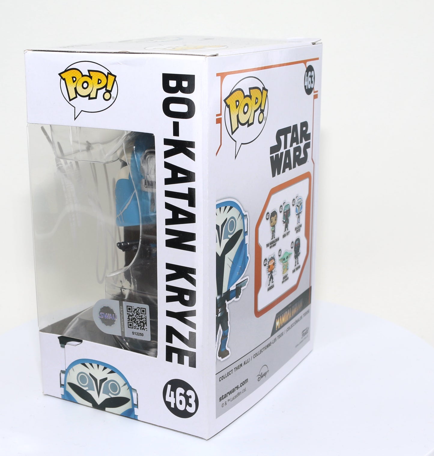 
                  
                    Katee Sackhoff as Bo-Katan Kryze in Star Wars: The Mandalorian (SWAU Authenticated) Signed Funko POP! #463
                  
                