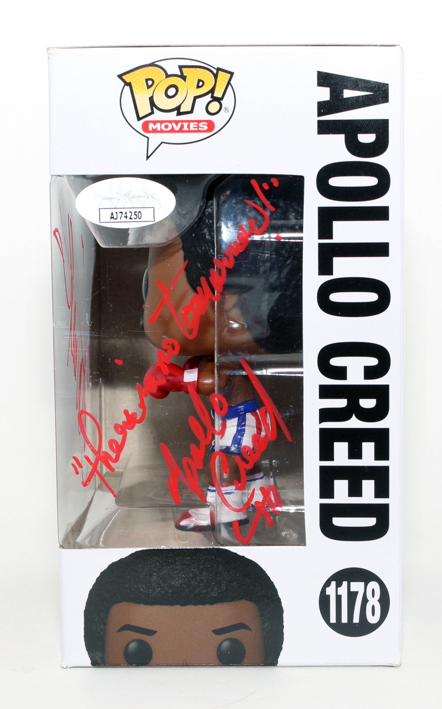 
                  
                    Carl Weathers as Apollo Creed in Rocky (JSA) Signed Funko POP! #1178 with Character Name & Quote
                  
                