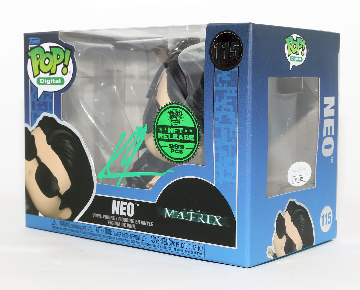 
                  
                    Keanu Reeves as Neo in The Matrix NFT Release Limited to 999 Pcs (JSA) Signed Funko POP! #115
                  
                