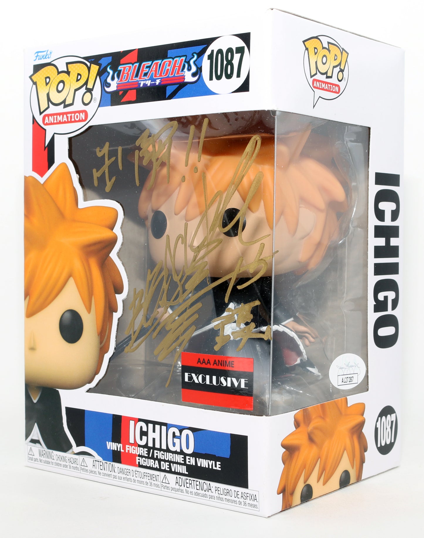 
                  
                    Masakazu Morita as Ichigo in Bleach AAA Anime Exclusive (JSA) Signed Funko POP! #1087
                  
                