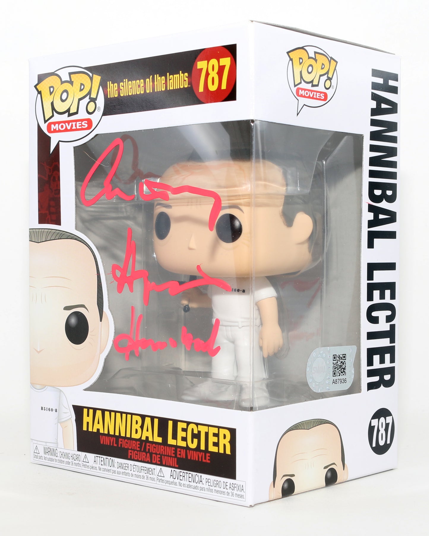 
                  
                    Anthony Hopkins as Hannibal Lecter in The Silence of the Lambs (SWAU) Signed Funko POP! #787 with Character Name
                  
                