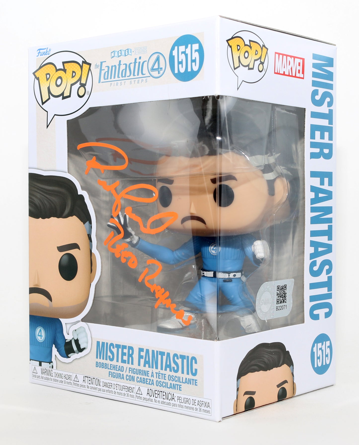 
                  
                    Pedro Pascal as Reed Richards / Mister Fantastic in The Fantastic Four: First Steps (SWAU) Signed Funko POP! #1515 with Character Name
                  
                