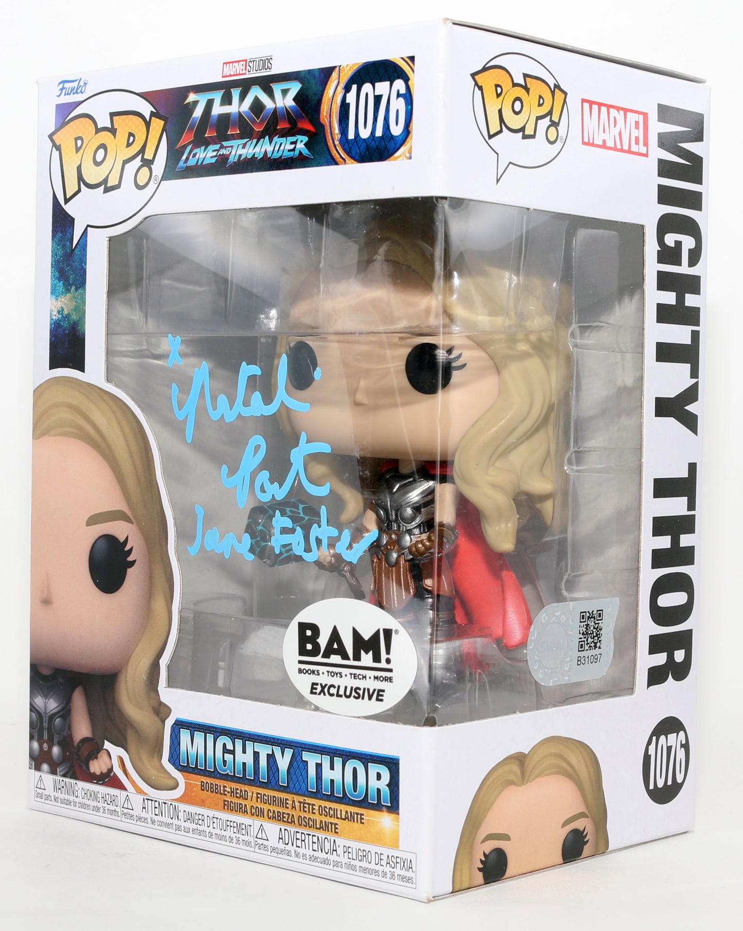 
                  
                    Natalie Portman as Jane Foster / Mighty Thor in Thor: Love and Thunder BAM Exclusive (SWAU) Signed Funko POP! #1076 with Character Name
                  
                