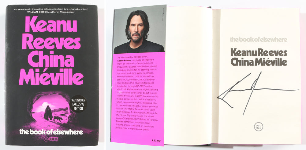 Keanu Reeves & China Miéville's The Book of Elsewhere Waterstones Exclusive Edition Hardcover Book Signed by The Matrix & John Wick Actor & Author Keanu Reeves