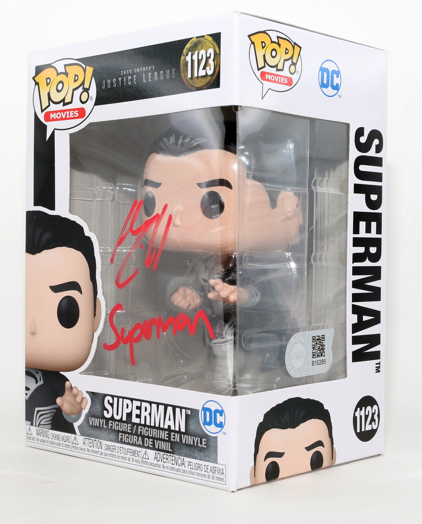 
                  
                    Henry Cavill as Superman in Justice League (SWAU) Signed Funko POP! #1123 with Character Name
                  
                
