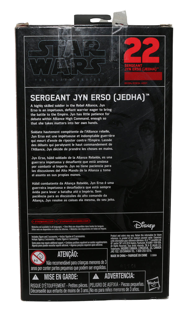 
                  
                    Felicity Jones as Jyn Erso from Star Wars: Rogue One (SWAU Authenticated) Black Series Figure Signed
                  
                