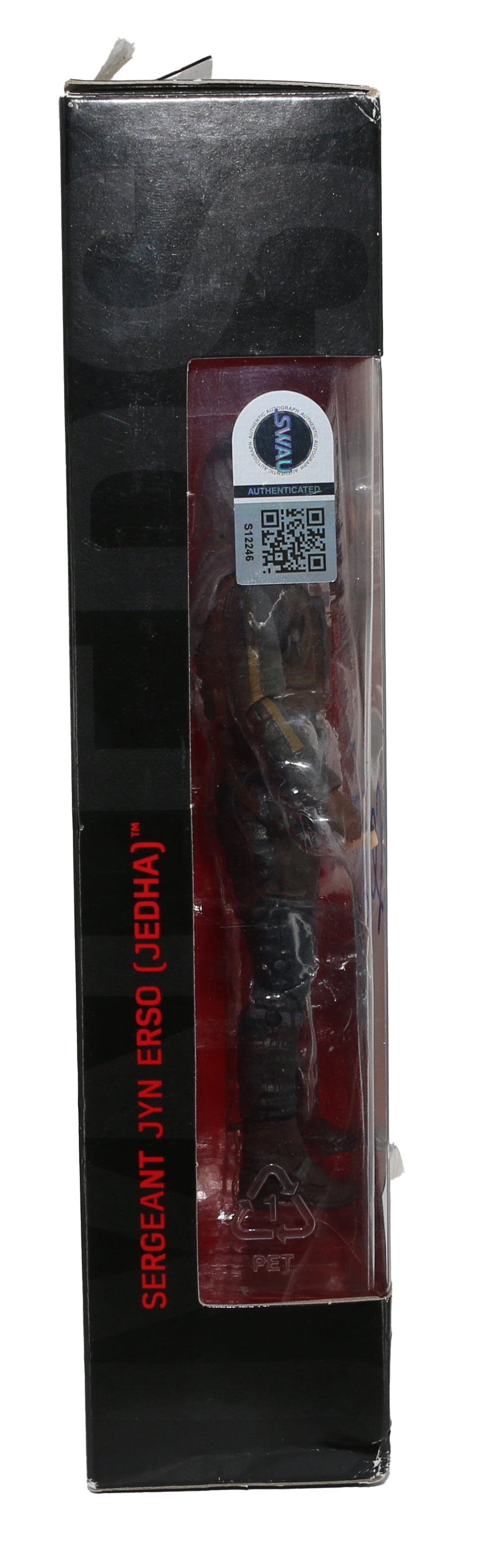 
                  
                    Felicity Jones as Jyn Erso from Star Wars: Rogue One (SWAU Authenticated) Black Series Figure Signed
                  
                