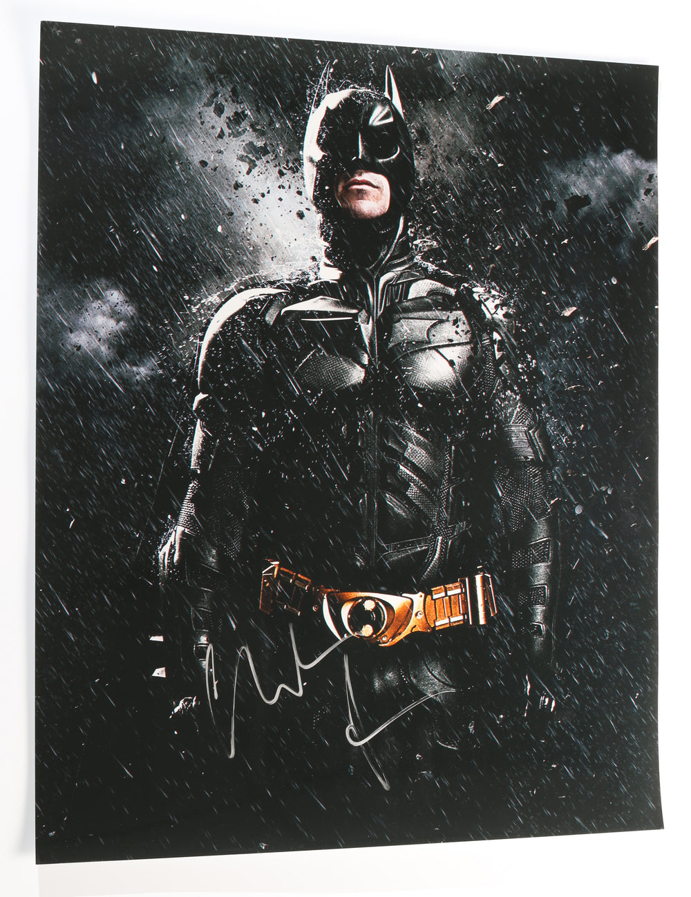 Christian Bale as Batman in The Dark Knight Rises Signed 16x20 Photo