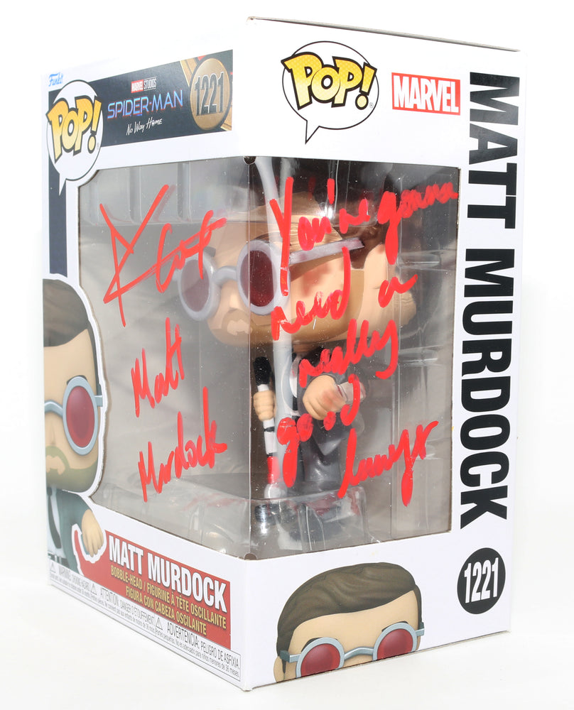 
                  
                    Charlie Cox as Matt Murdock in Spider-Man: No Way Home Signed Funko POP! #1221 with Character Name & Quote
                  
                
