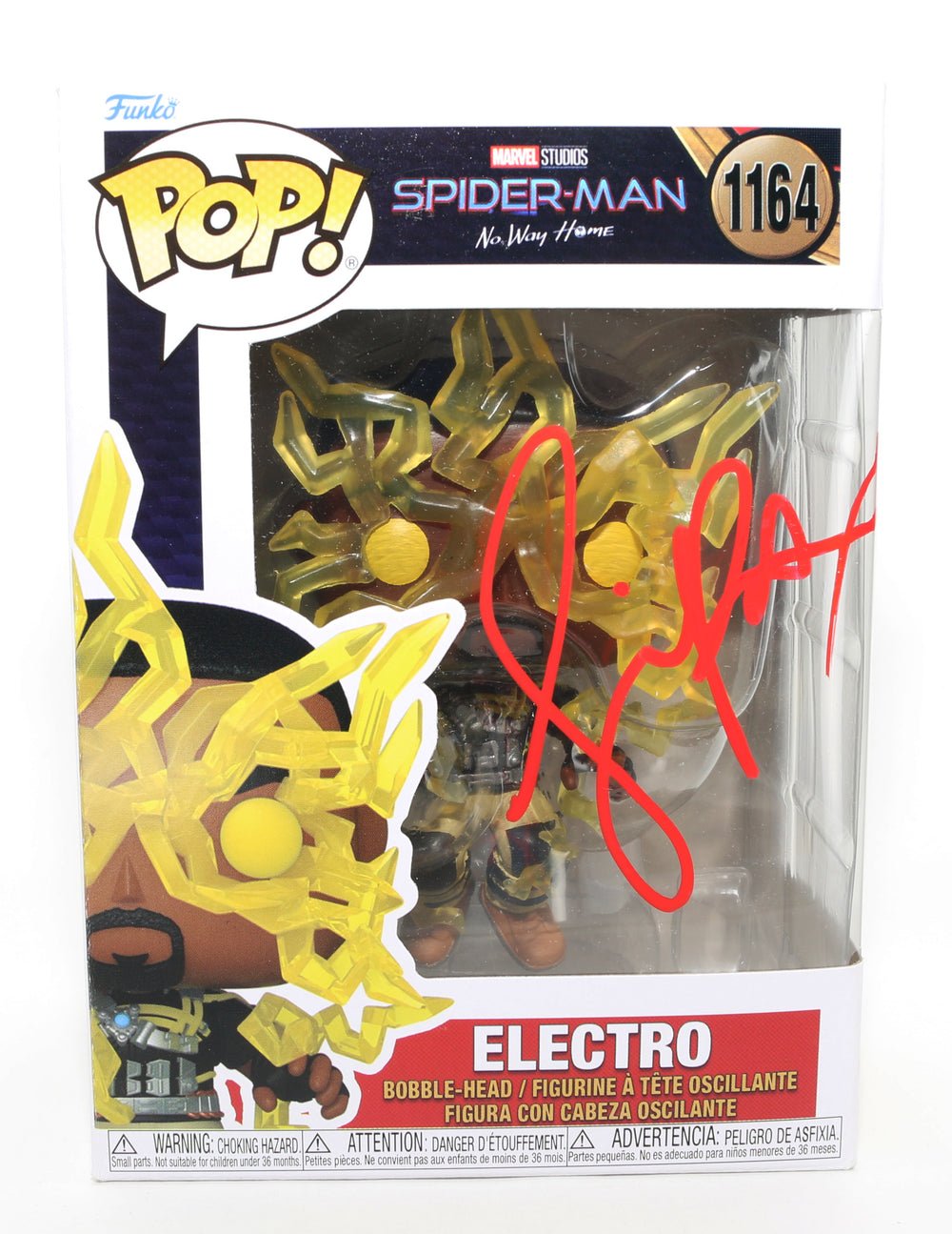Jamie Foxx as Electro in Spider-Man: No Way Home Signed Funko POP! #1164