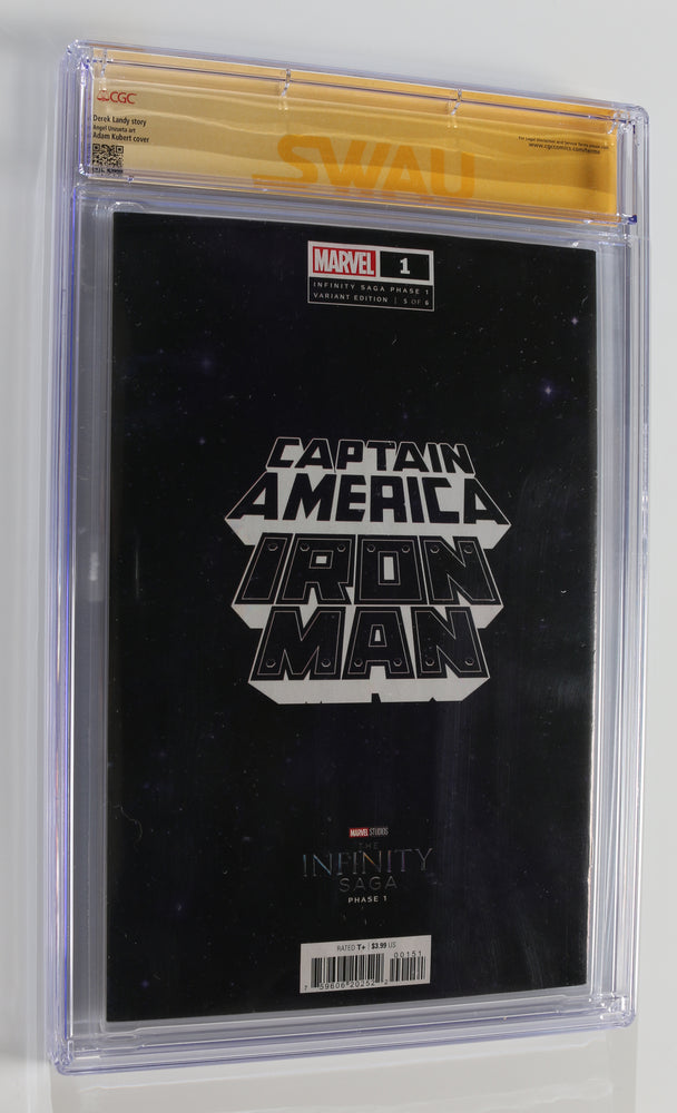 
                  
                    Captain America / Iron Man #1 Kubert Variant Cover - Signed by Chris Evans (SWAU CGC Signature Series 7.5) 2022
                  
                