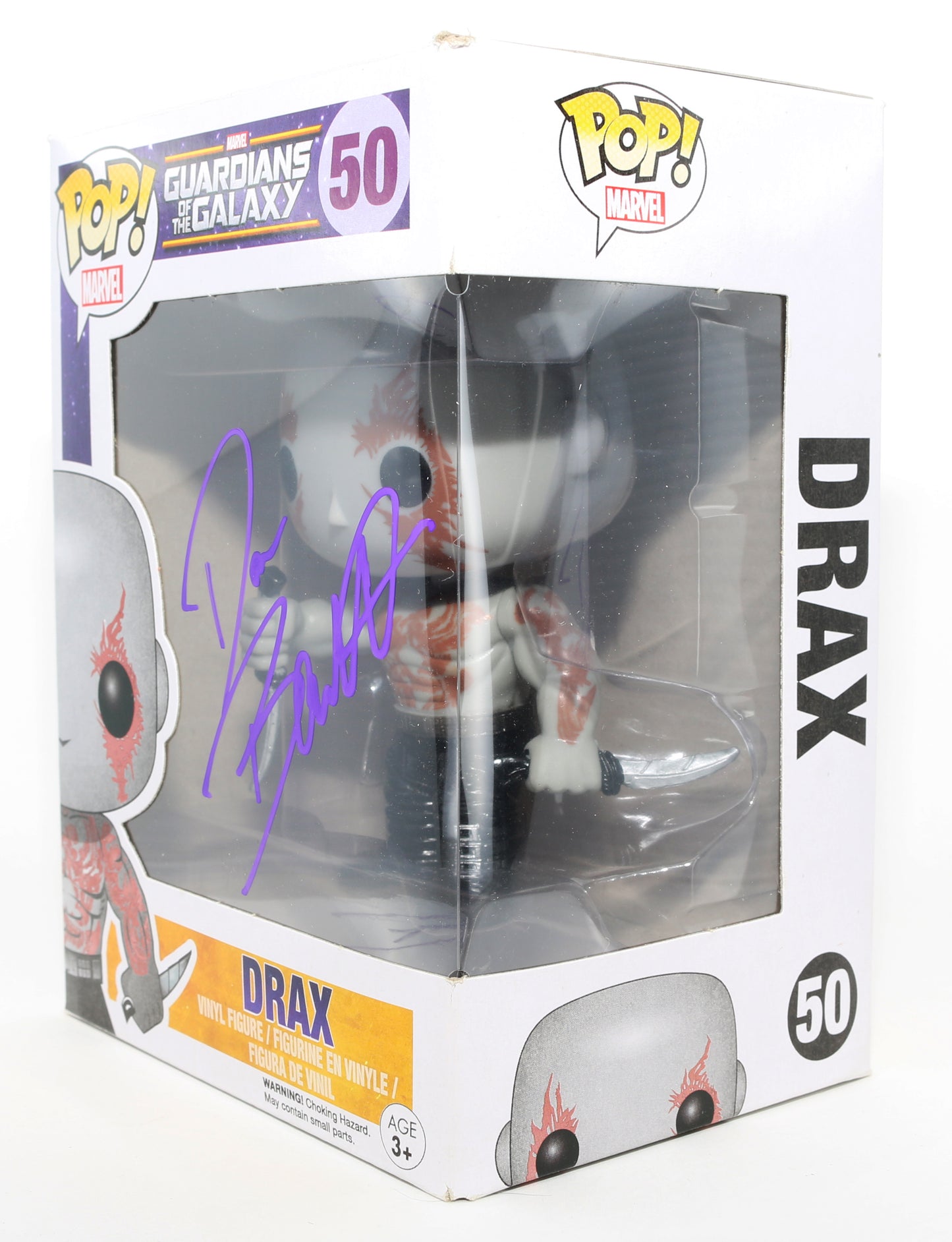 
                  
                    Dave Bautista as Drax in Guardians of the Galaxy Signed Funko POP! #50
                  
                