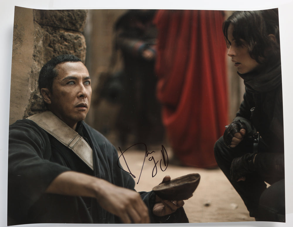 Donnie Yen as Chirrut Îmwe in Rogue One: A Star Wars Story Signed 16x20 Photo