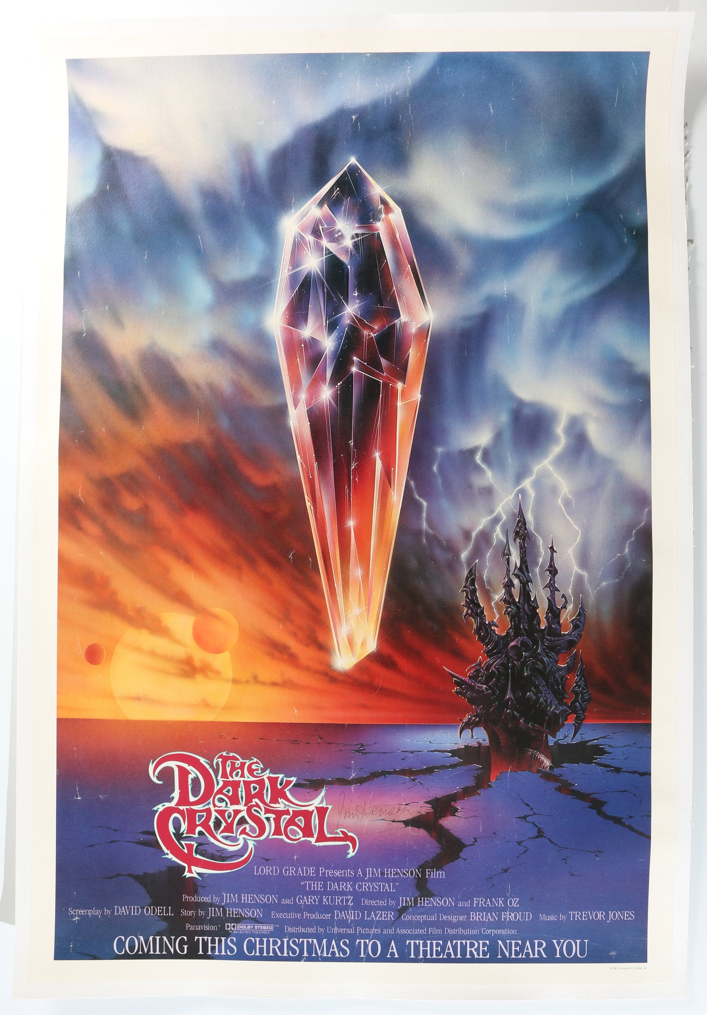 
                  
                    Jim Henson Creator of the Muppets and Director of The Dark Crystal Signed 29x42 Poster - Extremely Rare
                  
                