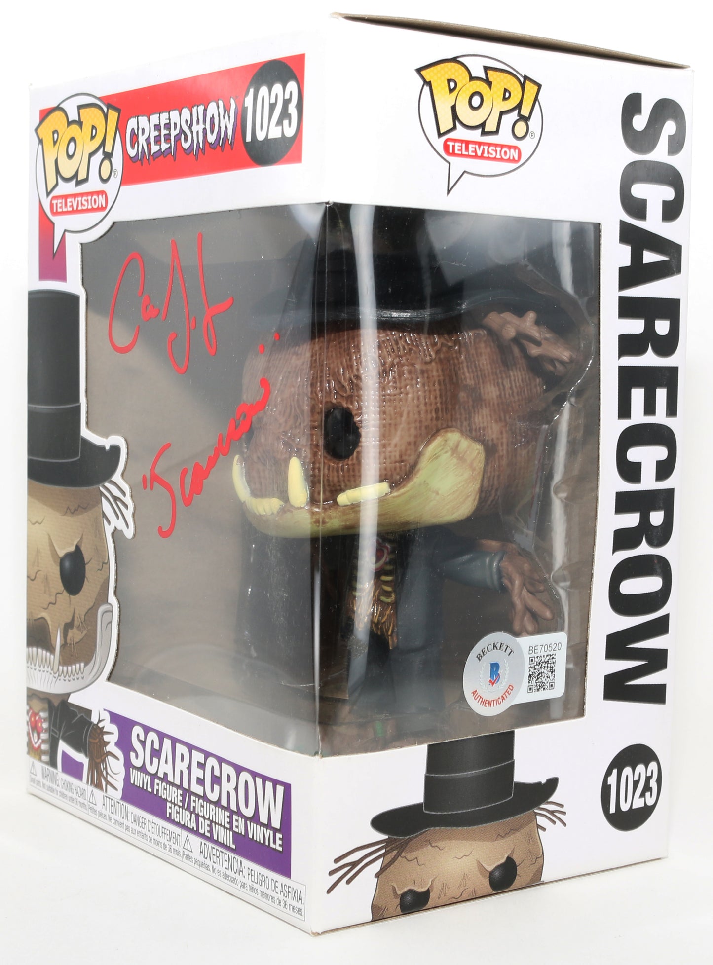 
                  
                    Carey Jones as The Scarecrow in Creepshow (Beckett) Signed Funko POP! #1023 with Character Name
                  
                