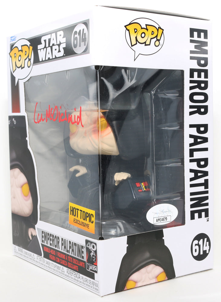 
                  
                    Ian McDiarmid as Emperor Palpatine in Star Wars: Return of the Jedi Hot Topic Exclusive (JSA) Signed Funko POP! #614
                  
                