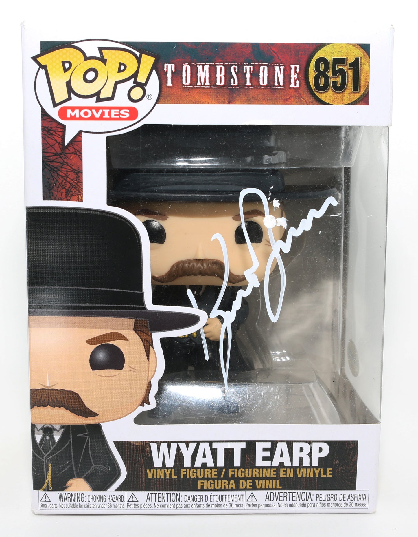 
                  
                    Kurt Russell as Wyatt Earp in Tombstone (ACOA) Signed Funko POP! #851
                  
                