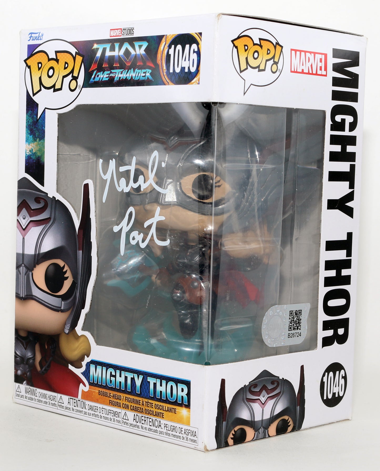 
                  
                    Natalie Portman as Jane Foster / Mighty Thor in Thor: Love and Thunder (SWAU) Signed Funko POP! #1046
                  
                