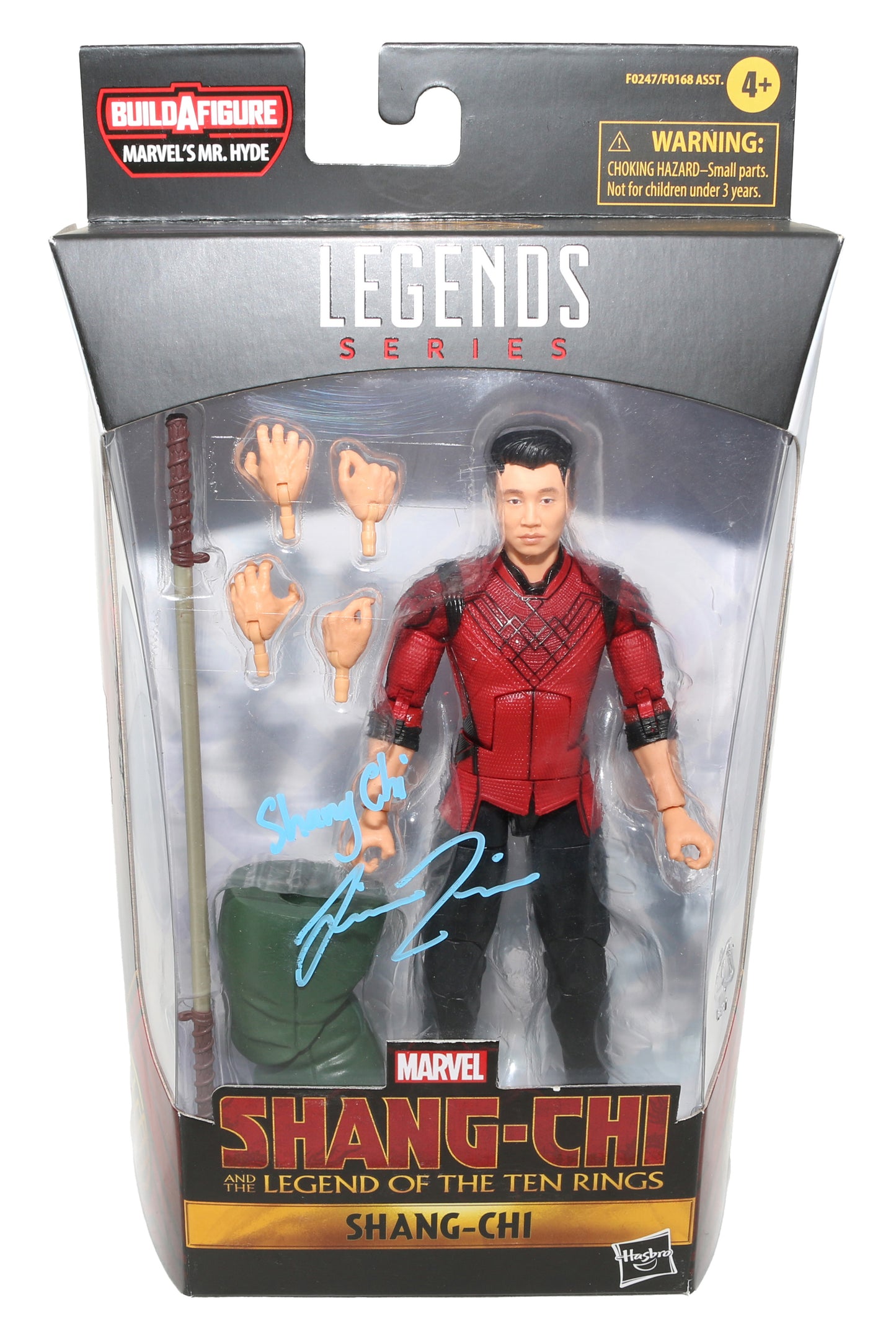 
                  
                    Simu Liu as Shang-Chi in Shang-Chi and the Legend of the Ten Rings Signed Hasbro Legends Series Action Figure with Character Name
                  
                
