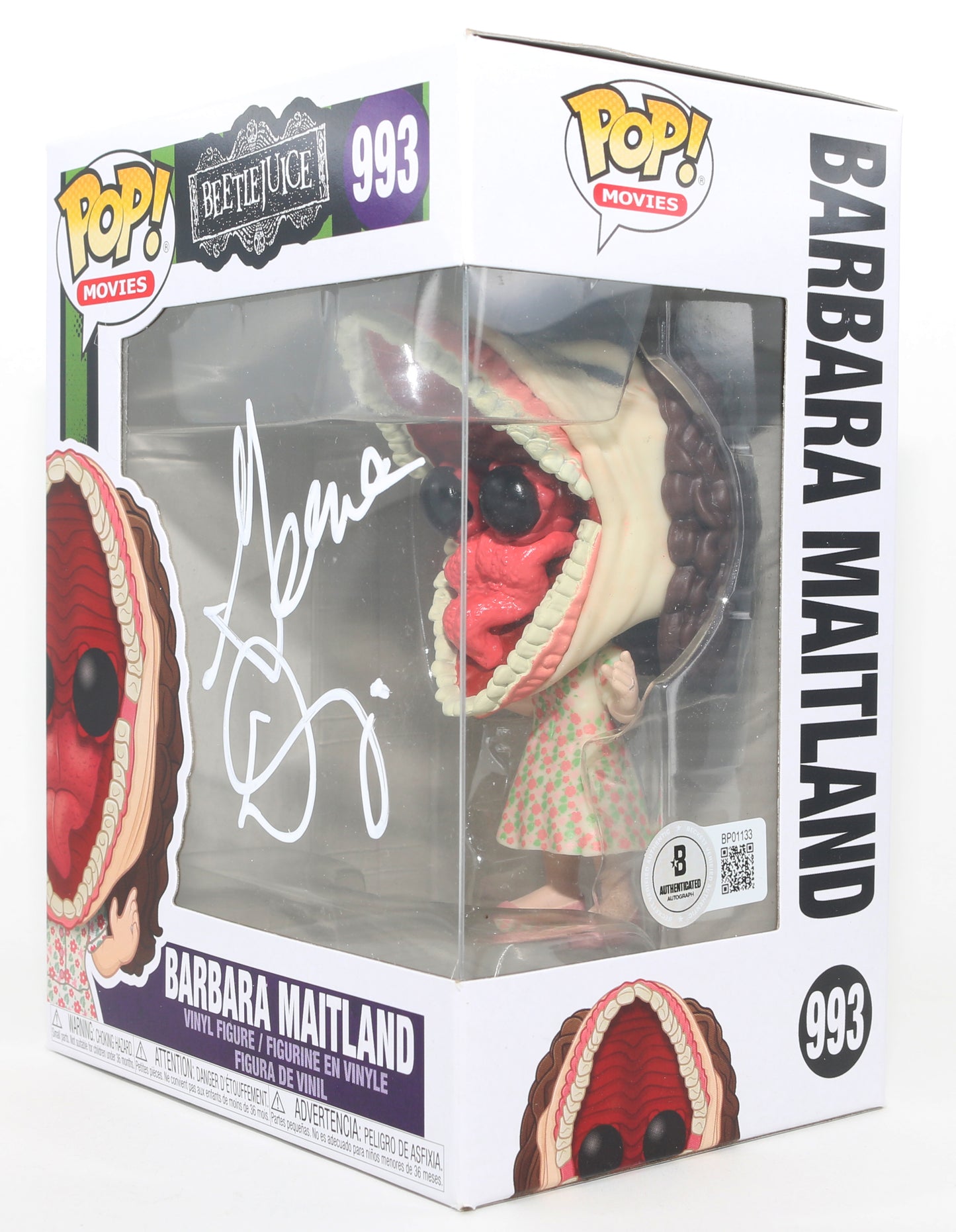 
                  
                    Geena Davis as Barbara Maitland in Tim Burton's Beetlejuice (Beckett) Signed Funko POP! #993
                  
                