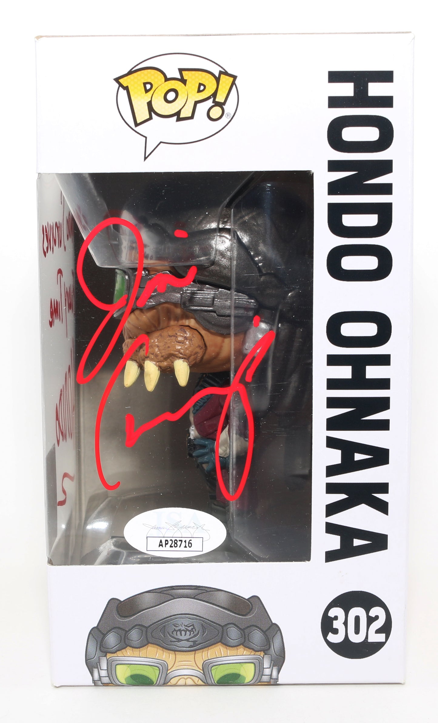 
                  
                    Jim Cummings as Hondo in Star Wars: Rebels 2019 Galaxy's Edge Exclusive (JSA) Signed Funko POP! #302 with Character Name & Quote
                  
                