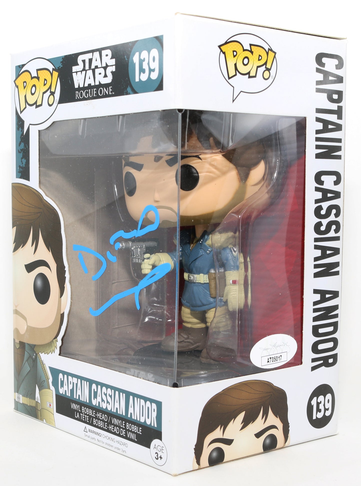 
                  
                    Diego Luna as Captain Cassian Andor in Rogue One: A Star Wars Story (JSA) Signed Funko POP! #139
                  
                