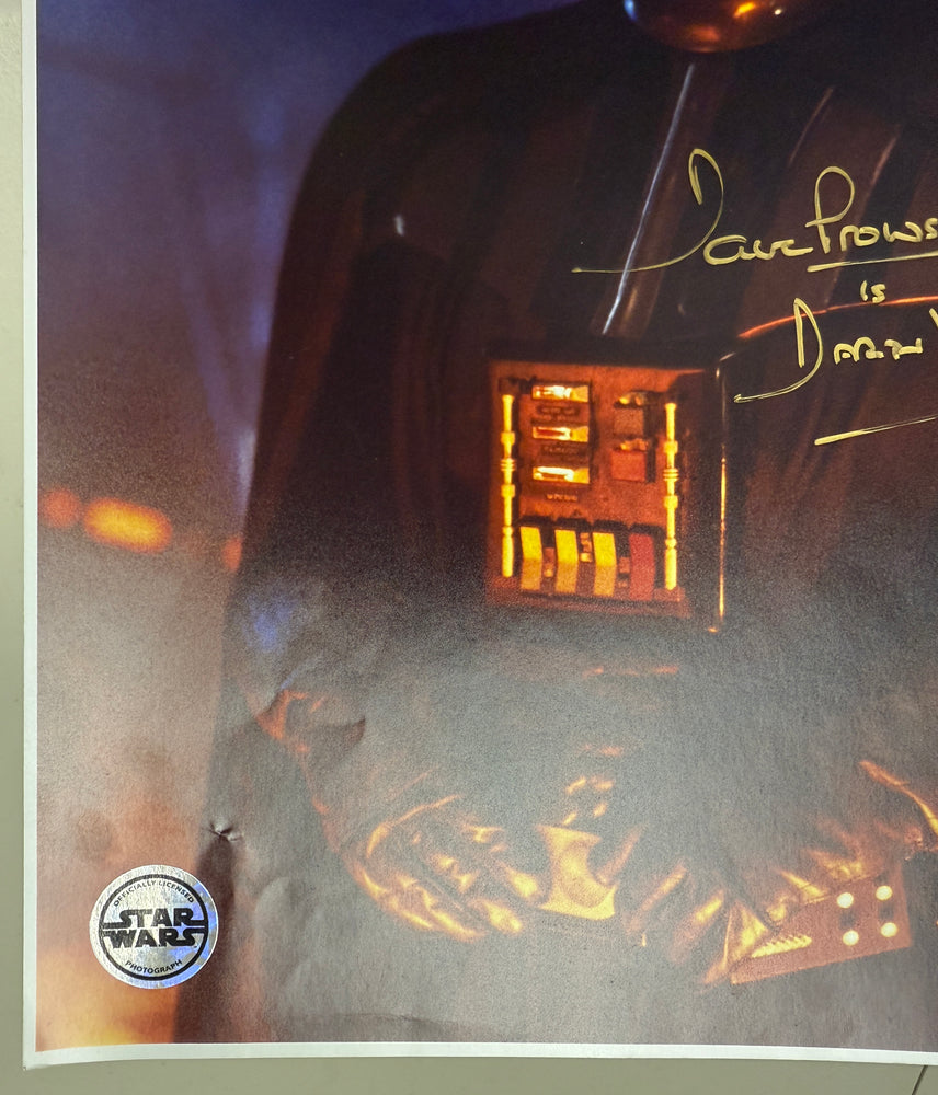 
                  
                    Dave Prowse as Darth Vader in Star Wars: The Empire Strikes Back (Official Pix) Signed 11x14 Photo
                  
                