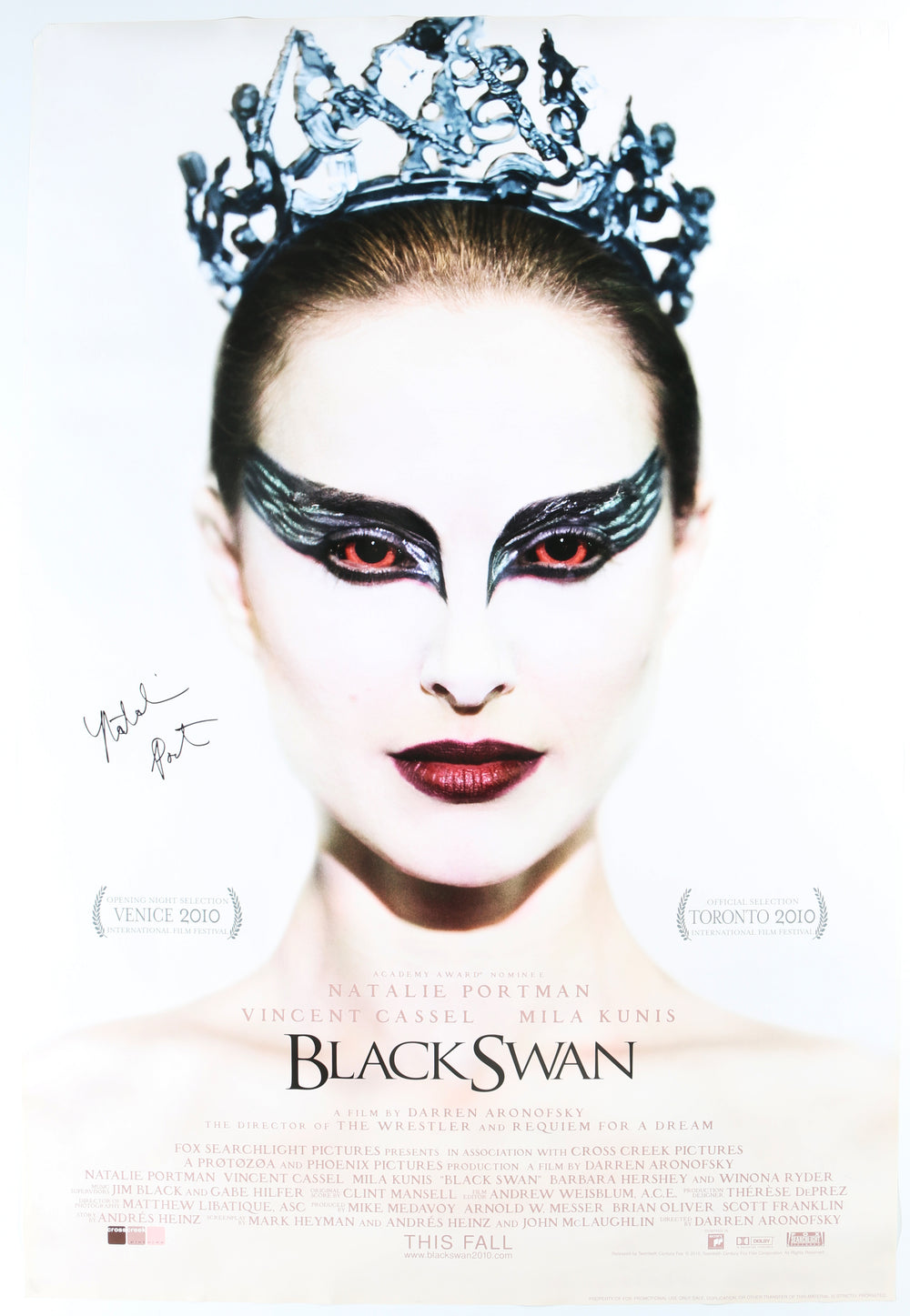 Natalie Portman as Nina Sayers / White Swan / Odette in Darren Aronofsky's Black Swan (SWAU) Signed 27x40 Poster