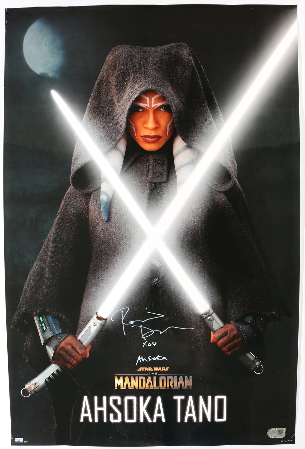 Rosario Dawson as Ahsoka Tano in Star Wars: Ahsoka (SWAU) Signed 22x34 Poster with Character Name