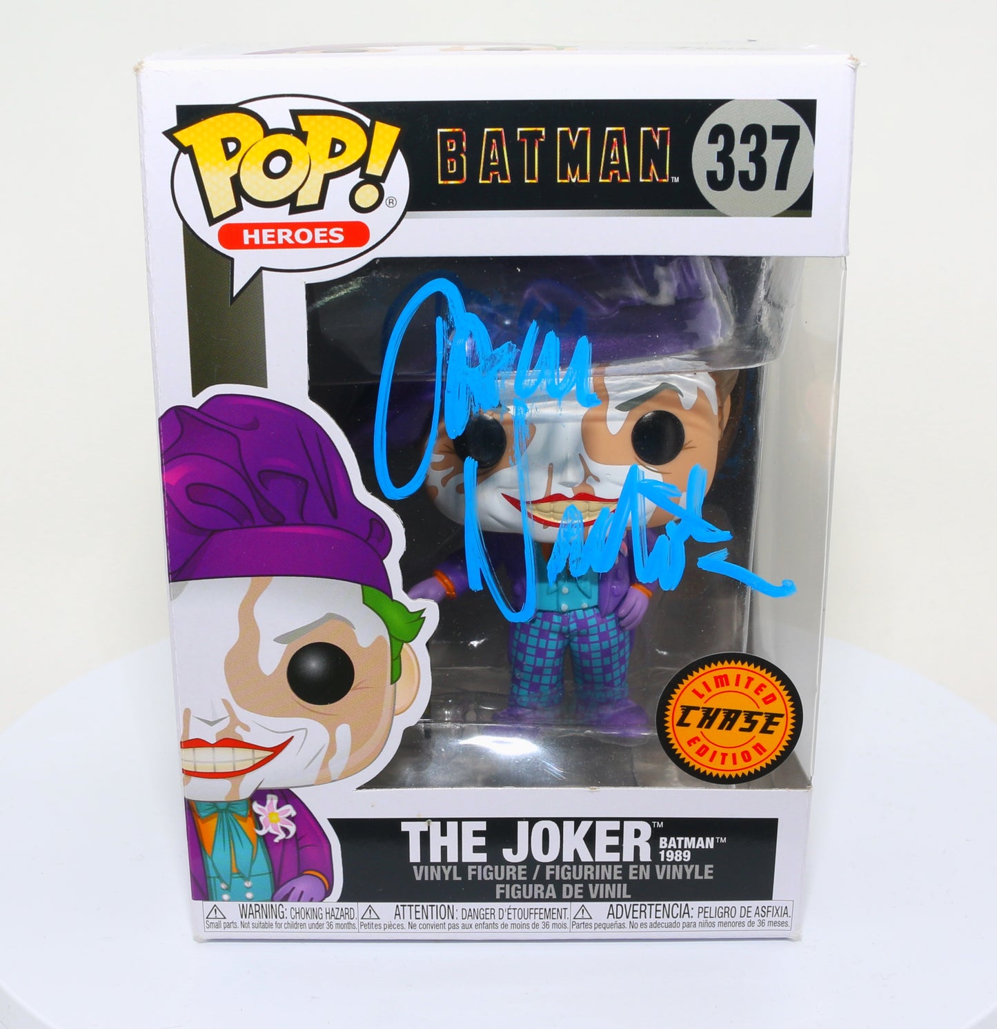 
                  
                    Jack Nicholson as The Joker in Tim Burton's Batman 1989 Signed POP! Funko #337 Chase Variant
                  
                