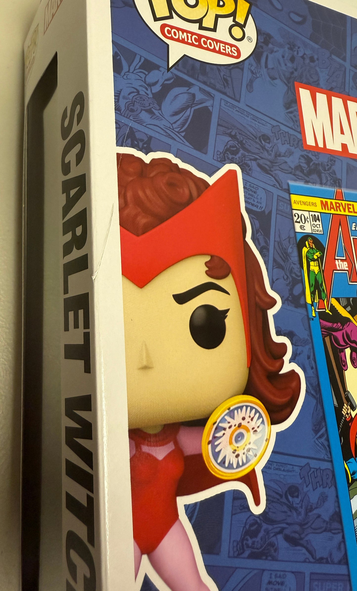 
                  
                    Elizabeth Olsen as Scarlet Witch in The Avengers Comic Cover Signed POP! Funko #37 with Character Name
                  
                