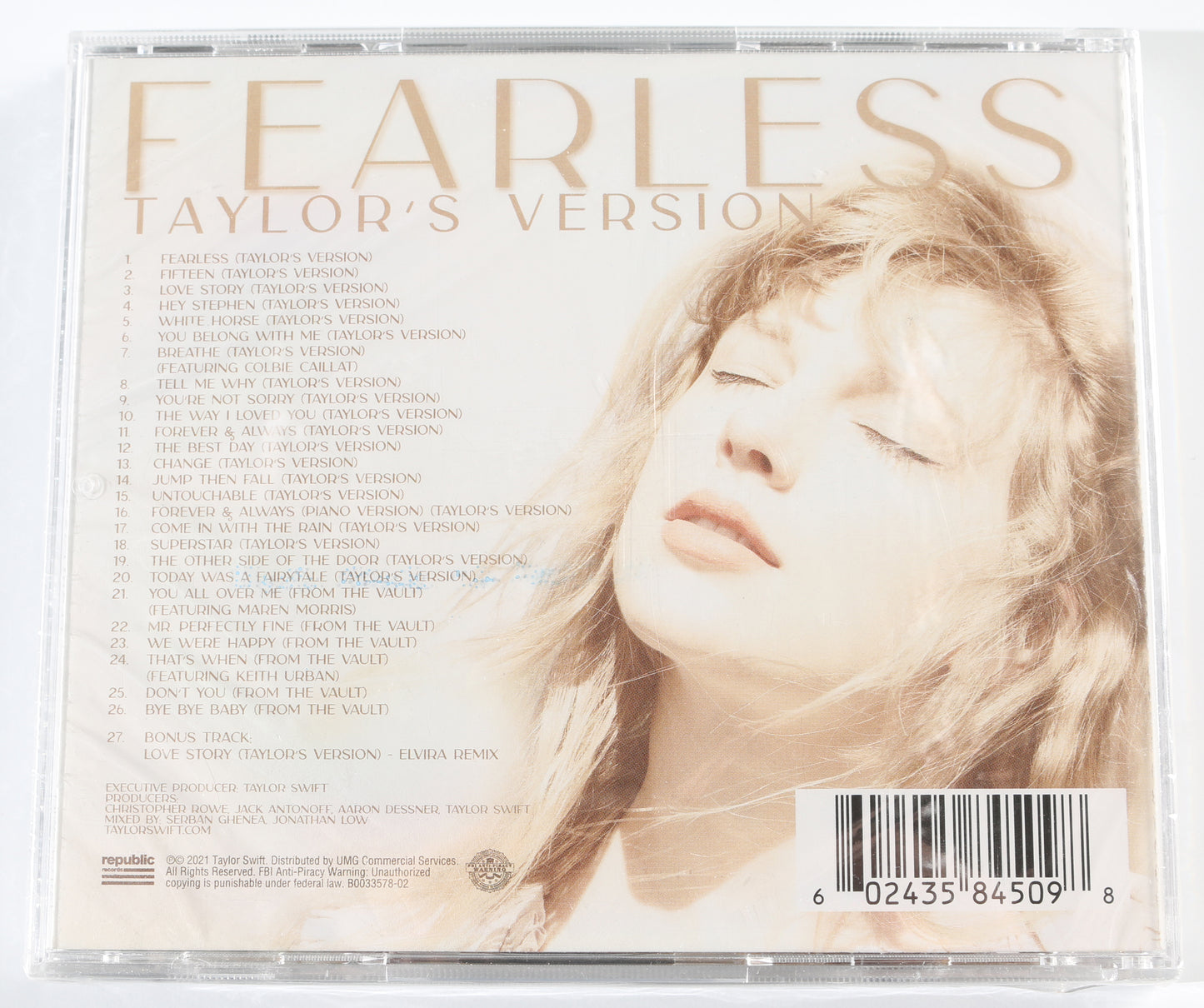 
                  
                    Fearless [Taylor's Version] 2021 CD Album Insert Signed by Taylor Swift
                  
                