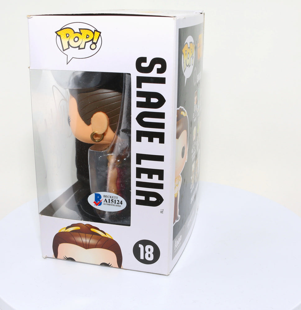 
                  
                    Carrie Fisher as Slave Princess Leia in Star Wars: Return of the Jedi (Radtke) Signed Funko POP! #18
                  
                