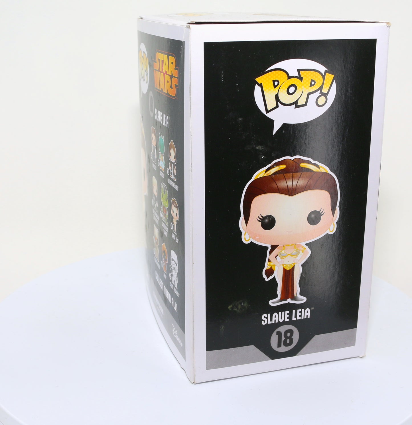 
                  
                    Carrie Fisher as Slave Princess Leia in Star Wars: Return of the Jedi (Radtke) Signed Funko POP! #18
                  
                